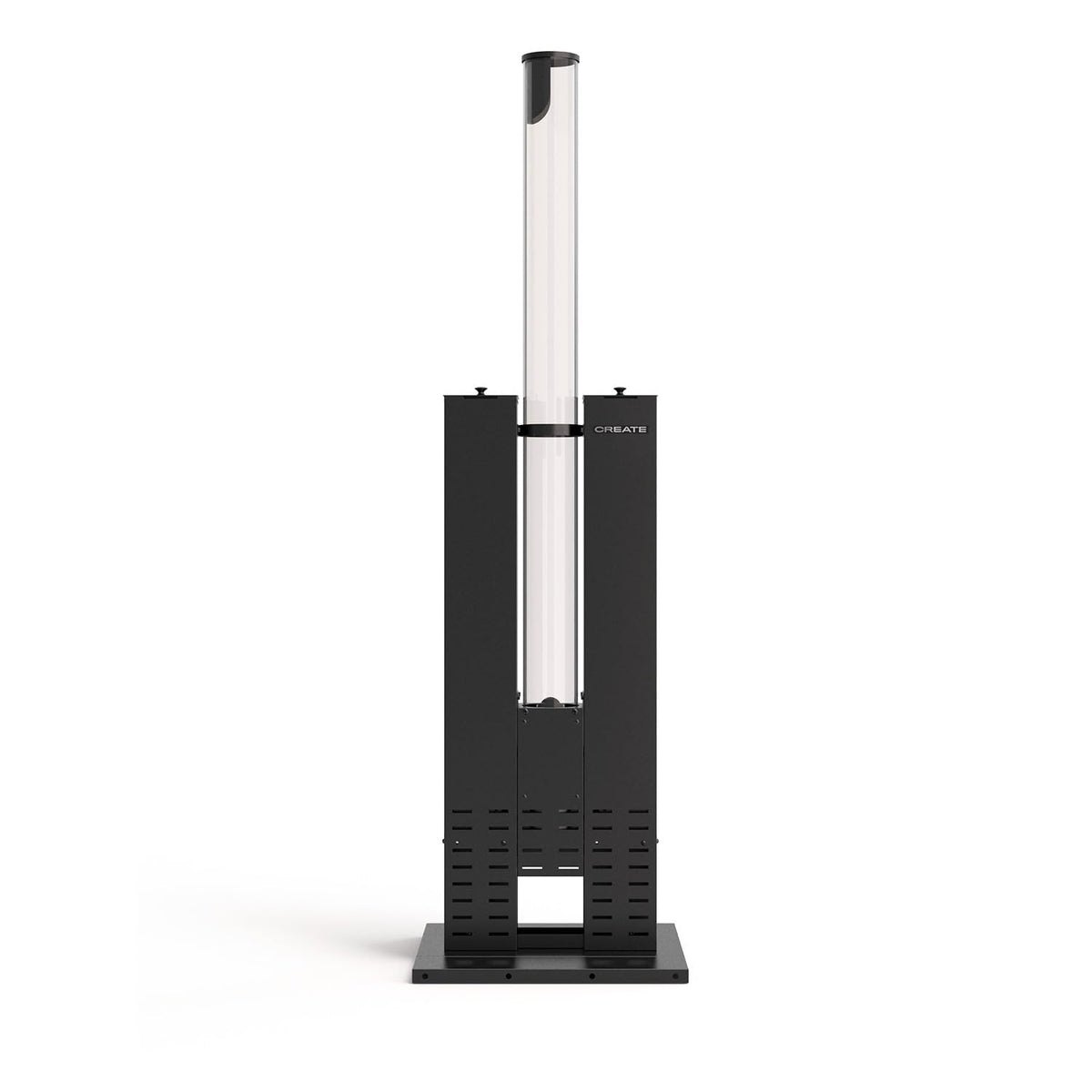 CREATE/FIRE TUBE HEATER/Outdoor smokeless pellet stove black / 8.2kW, smoke free, resistant materials capacity 3.6 kg pellets, coverage up to 9 m²