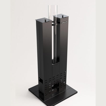 CREATE/FIRE TUBE HEATER/Outdoor smokeless pellet stove black / 8.2kW, smoke free, resistant materials capacity 3.6 kg pellets, coverage up to 9 m²