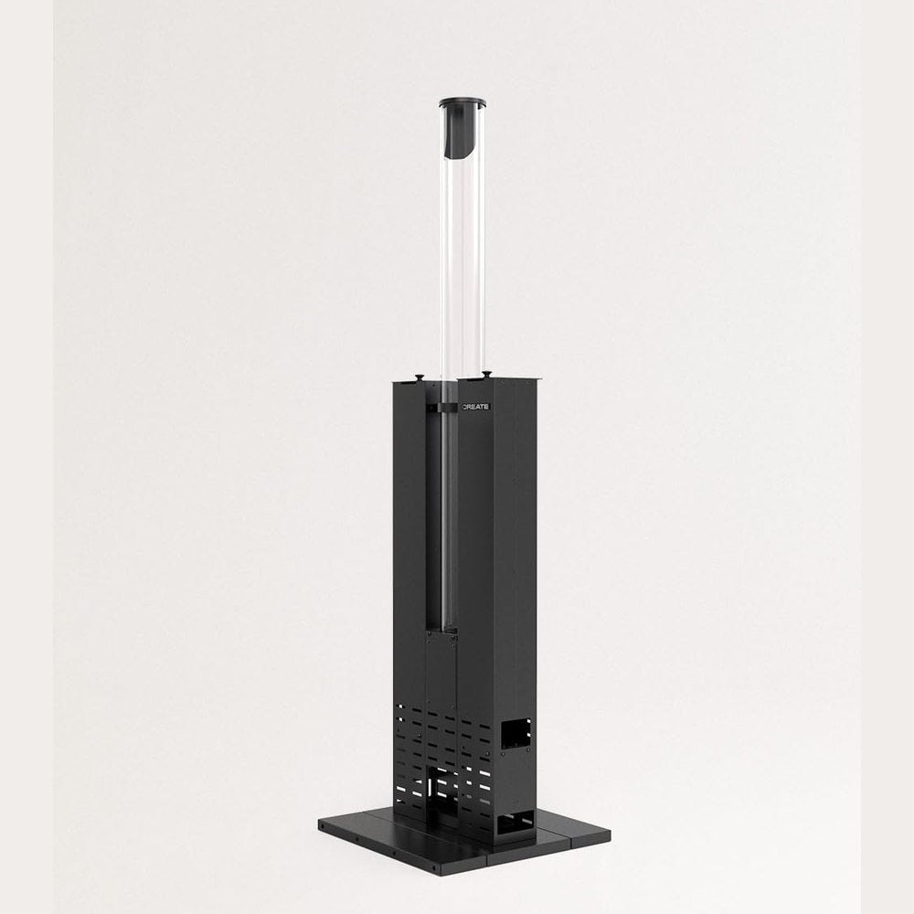CREATE/FIRE TUBE HEATER/Outdoor smokeless pellet stove black / 8.2kW, smoke free, resistant materials capacity 3.6 kg pellets, coverage up to 9 m²