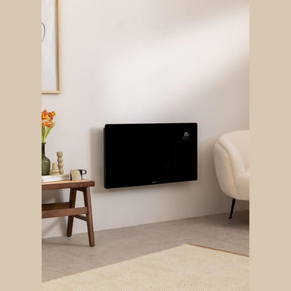 CREATE /WARM CRYSTAL 2500W / Electric Glass Convector Black with WiFi, 2 Powers, 24-Hour Timer, Touch Screen, Low Noise, IP24