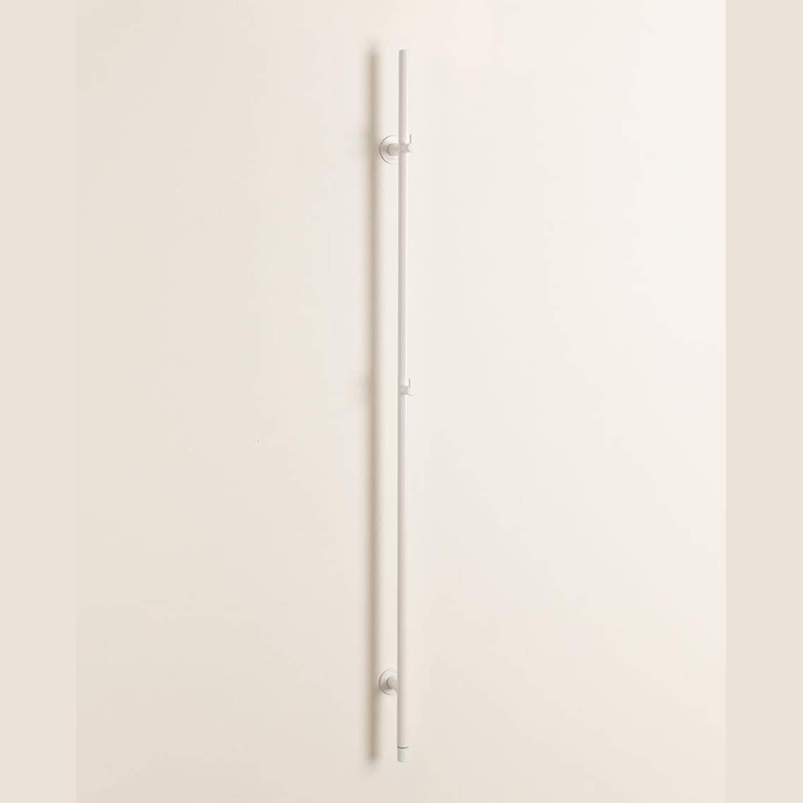 CREATE /Warm Towel Tube/Electric Towel Dryer 1 Bar White/Vertical Design, 150x2.5cm, 2 Temperature Settings, Timer, Stainless Steel, 60W