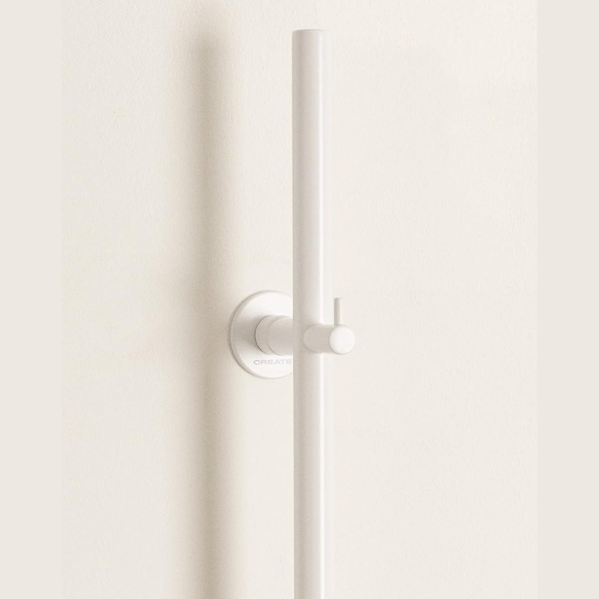 CREATE /Warm Towel Tube/Electric Towel Dryer 1 Bar White/Vertical Design, 150x2.5cm, 2 Temperature Settings, Timer, Stainless Steel, 60W