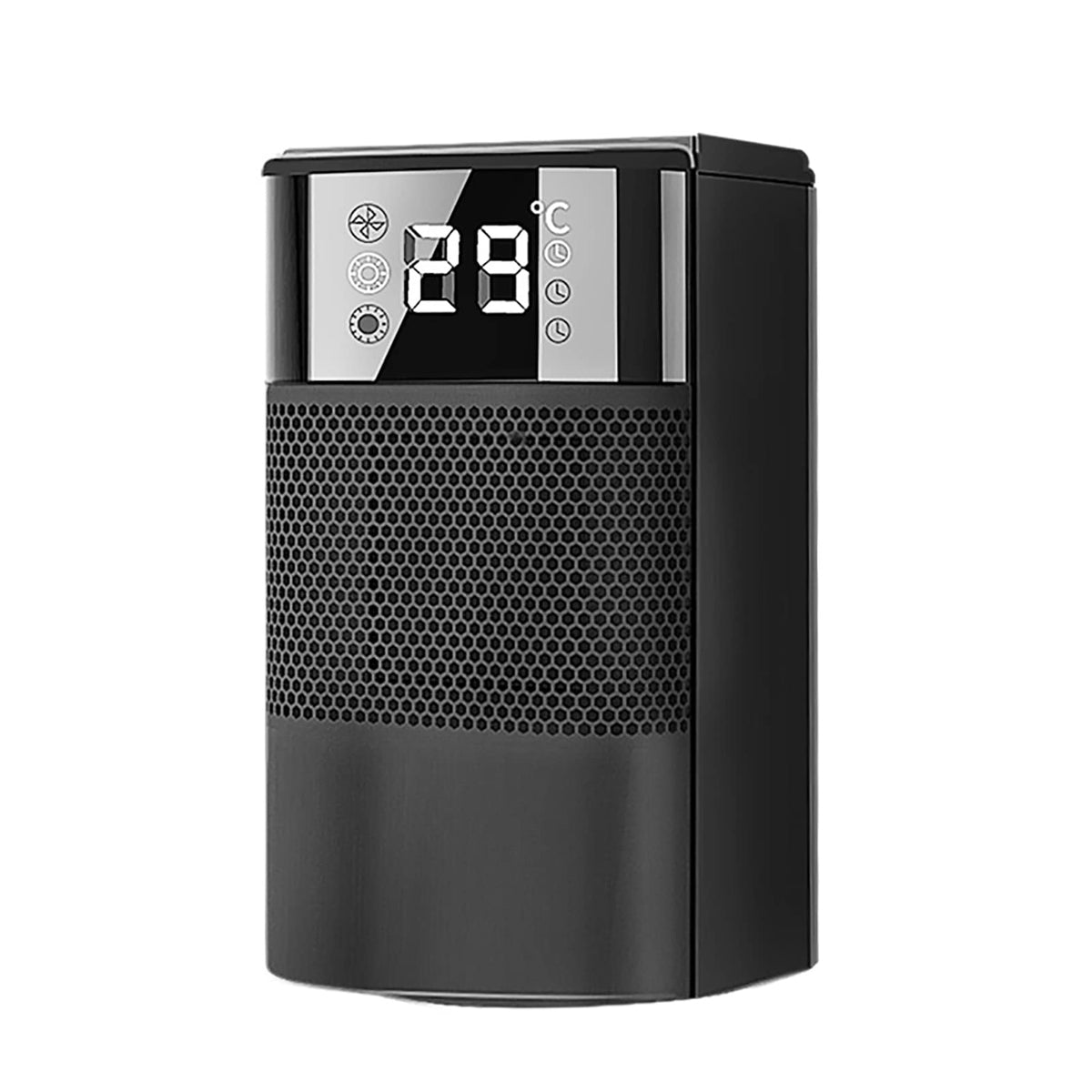 1000W Fan Heater, 3 Modes 60° Oscillating Ceramic Electric Heater, 12 Hour Timer, Portable Heater, PTC Ceramic Heater, Energy Saving ECO Mode Overheating and Tip Over Protection,Black Double the