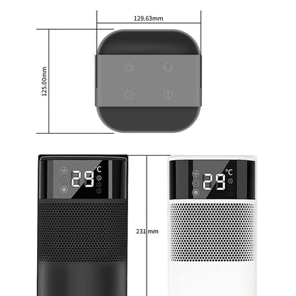1000W Fan Heater, 3 Modes 60° Oscillating Ceramic Electric Heater, 12 Hour Timer, Portable Heater, PTC Ceramic Heater, Energy Saving ECO Mode Overheating and Tip Over Protection,Black Double the