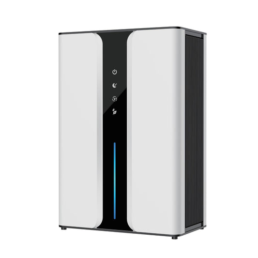 Overly Dehumidifier with Air Reusable Filter，Dual-core digital display negative ion generator, operating silently while delivering powerful air purification performance