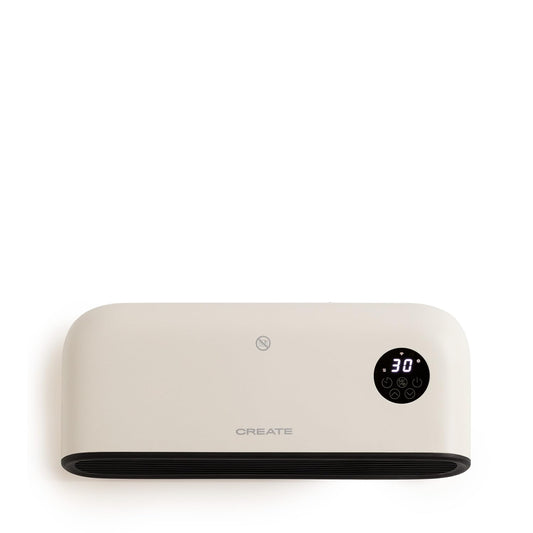 CREATE /WARM WALL PRO/Wall or floor heating with off-white WiFi/App control, up to 20m2, anti-tip switch, 3 modes, LCD display, 2000W
