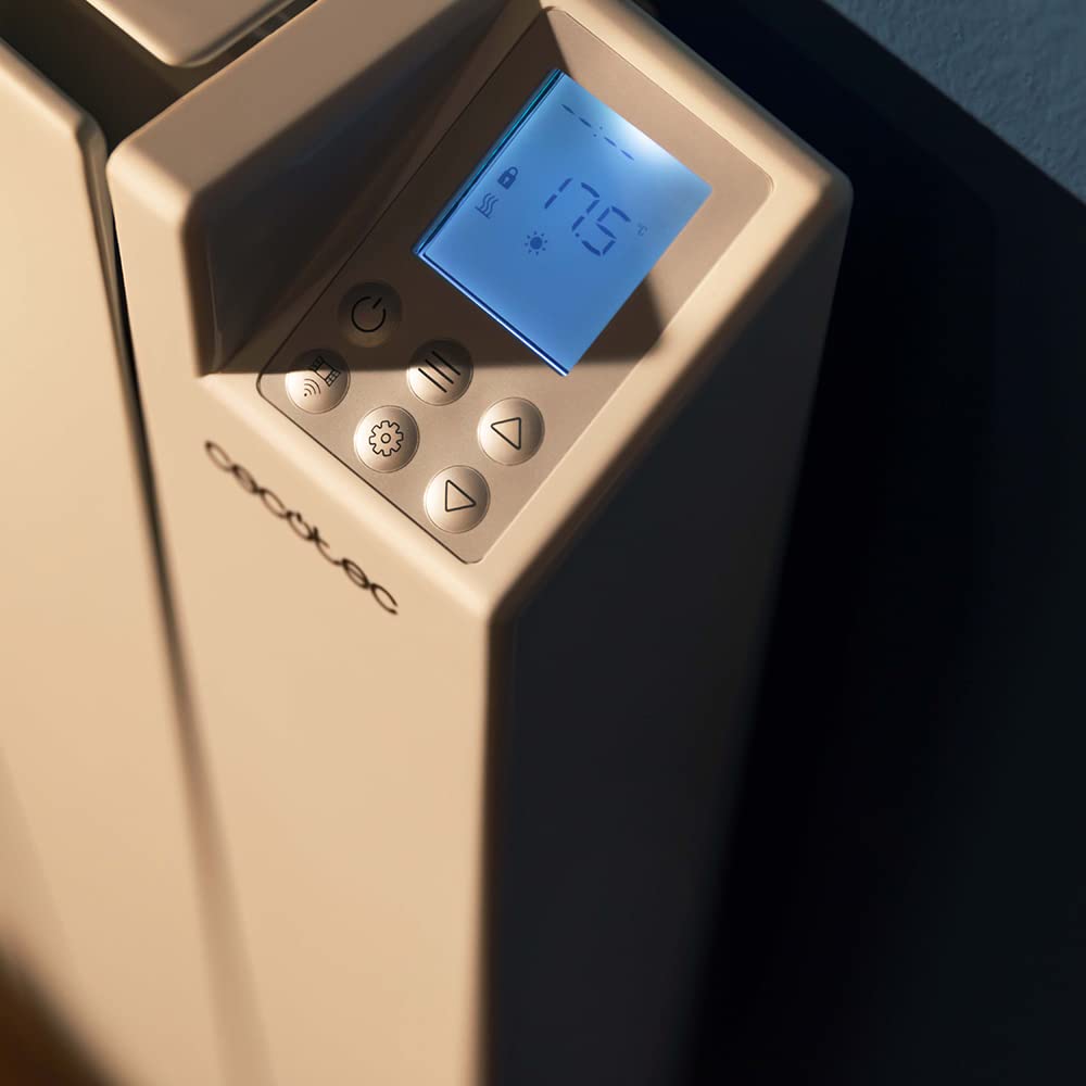 Cecotec Flachheizkörper mit Wi-Fi-Steuerung ReadyWarm 4000 Thermal Ceramic Connected. 1000 W, 4 Elemente aus Aluminiumguss und Keramiktechnologie, Timer, IPX4-Schutz, 4 Betriebsarten, 12 m2, Weiß
