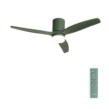 CREATE / WINDCALM M Ceiling Fan ABS with Lighting Sage Green with Remote Control / 40 W, Quiet, Diameter 132 cm, 6 Speeds, 3 LED Temperatures, Timer, Summer/Winter Operation