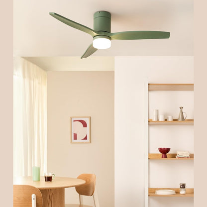 CREATE / WINDCALM M Ceiling Fan ABS with Lighting Sage Green with Remote Control / 40 W, Quiet, Diameter 132 cm, 6 Speeds, 3 LED Temperatures, Timer, Summer/Winter Operation