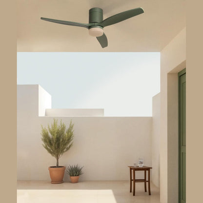 CREATE / WINDCALM M Ceiling Fan ABS with Lighting Sage Green with Remote Control / 40 W, Quiet, Diameter 132 cm, 6 Speeds, 3 LED Temperatures, Timer, Summer/Winter Operation