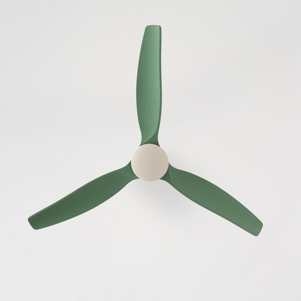 CREATE / WINDCALM M Ceiling Fan ABS with Lighting Sage Green with Remote Control / 40 W, Quiet, Diameter 132 cm, 6 Speeds, 3 LED Temperatures, Timer, Summer/Winter Operation