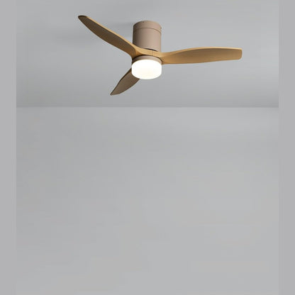 CREATE / WINDCALM S/Ceiling fan ABS sand light wood blades light with remote control/Silent, Ø112 cm, 6 speeds, 3 temperatures, timer, summer-winter