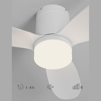 CREATE / WIND LITE/Ceiling fan with white light with remote control / 40W, Quiet, Ø132 cm, 6 speeds, programmable, summer-winter function, LED light 3 temperatures