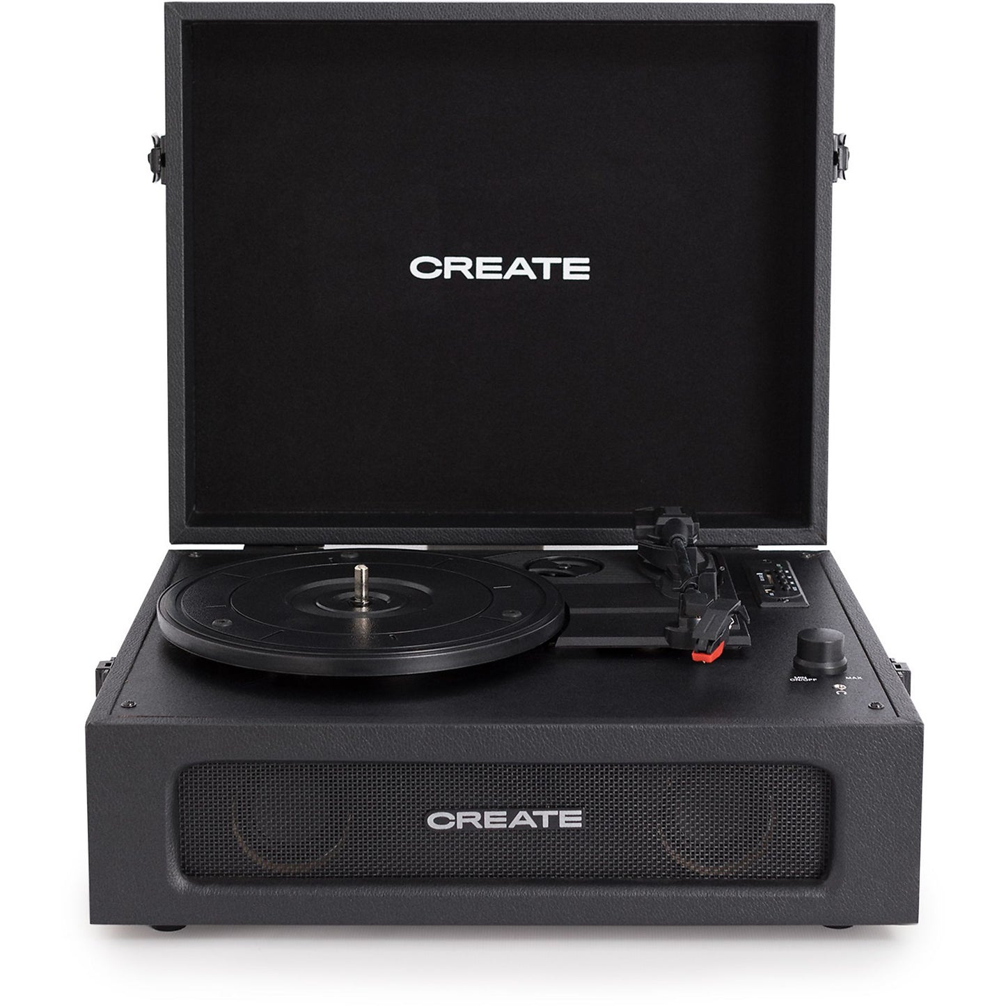 Create Compact Bluetooth USB Micro SD RCA 78 RPM Record Player - Black