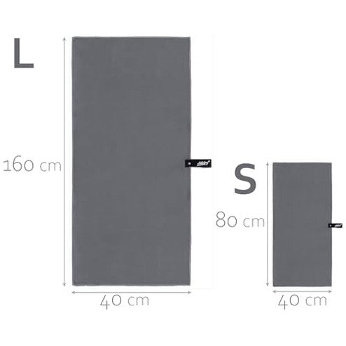 Actidry - Microfibre Hand Towels Set of 2, Quick-Drying, Lightweight, Dark Grey