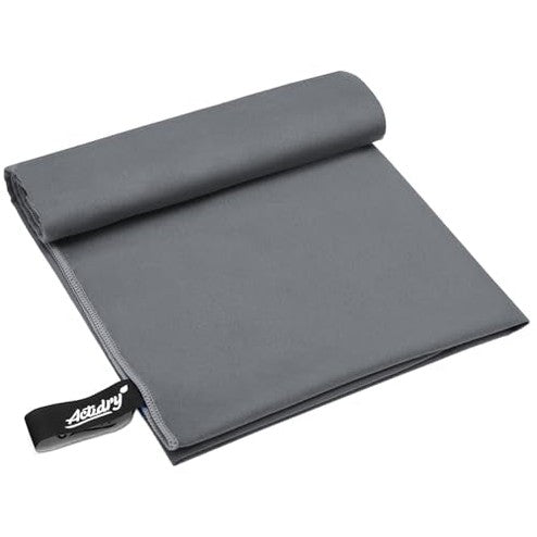 Actidry - Microfibre Hand Towels Set of 2, Quick-Drying, Lightweight, Dark Grey
