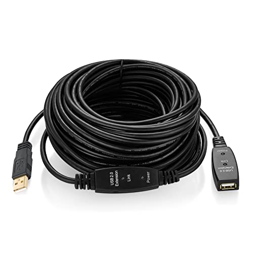 Shop the Active USB 2.0 Extension Cable (15m) with built-in IC chipset. Ideal for extending connections with durability and performance. Perfect for home or office use!