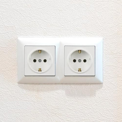 Adakat Flush-Mounted Socket Set - 2 Sockets + Frame in Pure White