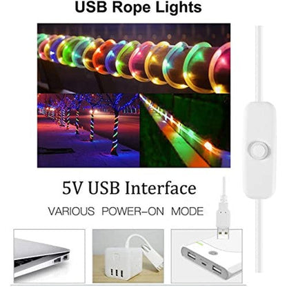 Afufu - 20m RGBY LED Tube Light, IP65 Waterproof, 8 Remote Modes, Timer