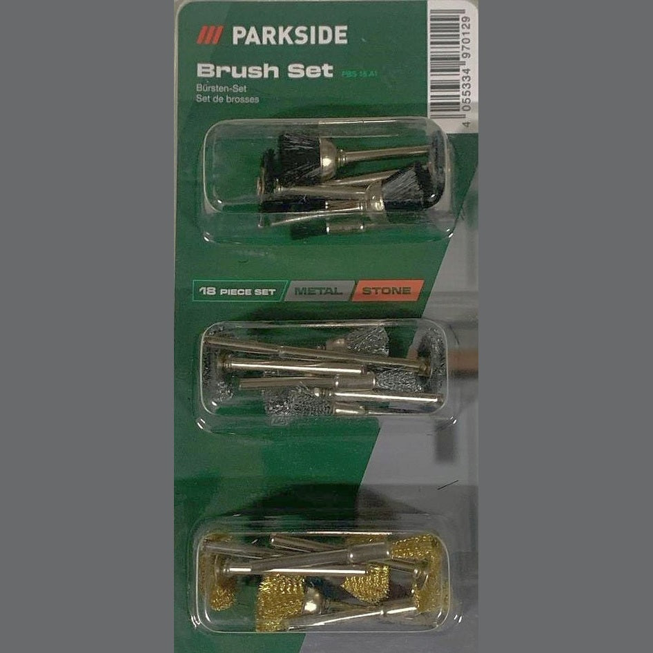 PARKSIDE 18-piece metal and stone brush set for mini grinders