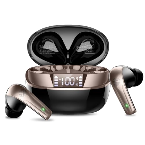 Aosrau Bluetooth 5.4 Wireless Earbuds with HiFi Stereo and IP7 Waterproof