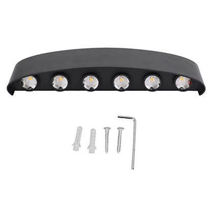 Aramox 12W LED Wall Light - Warm White Aluminum Alloy