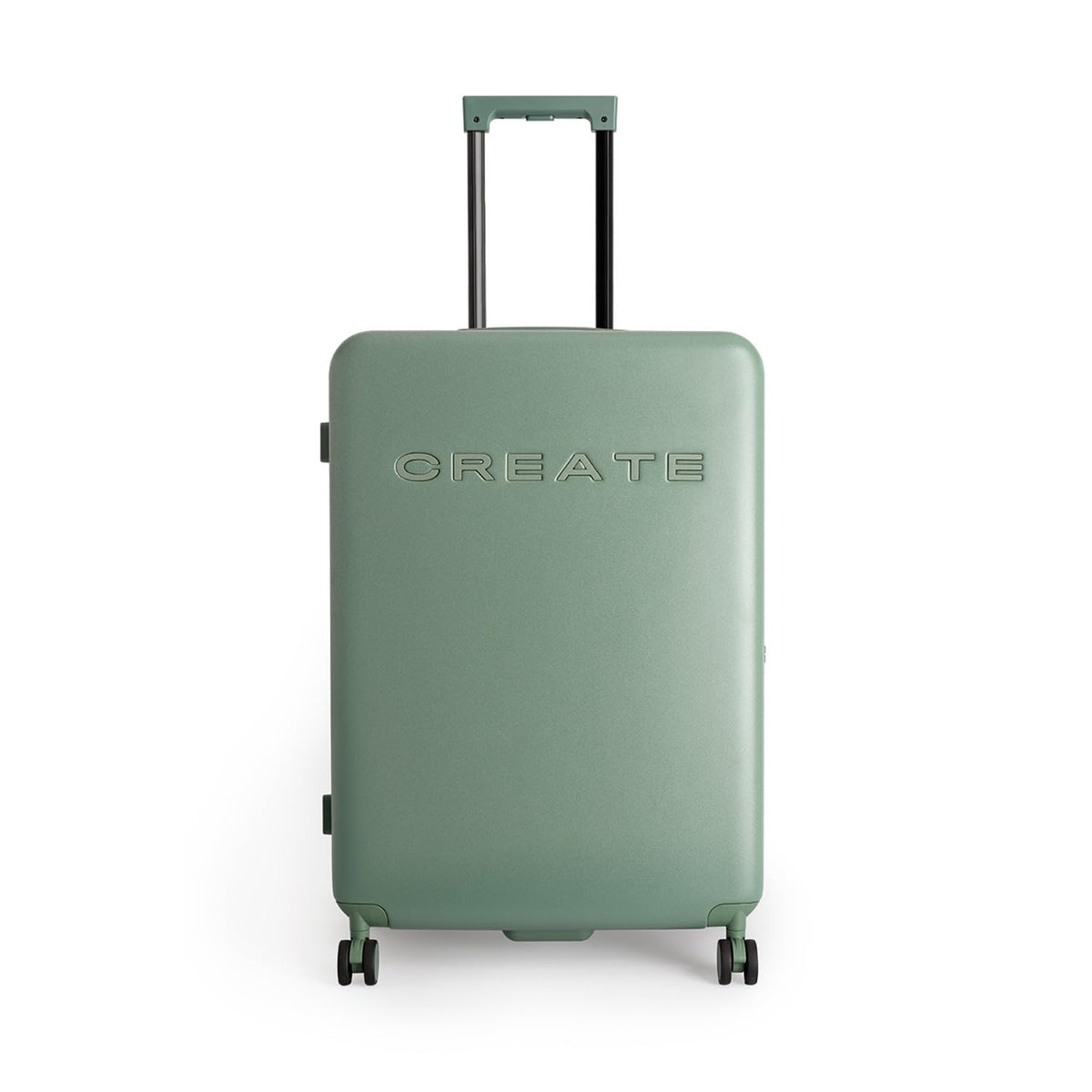 CREATE Luggage Studio/Polycarbonate Suitcase Sage Green / 47 x 27 x 66 cm / TSA Padlock, 4 Multidirectional Double Wheels, Interior Organiser, Strong and Durable Materials