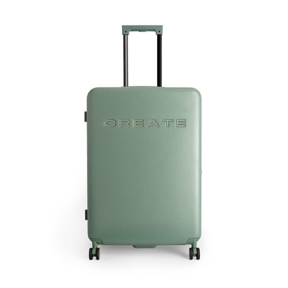 CREATE Luggage Studio/Polycarbonate Suitcase Sage Green / 47 x 27 x 66 cm / TSA Padlock, 4 Multidirectional Double Wheels, Interior Organiser, Strong and Durable Materials