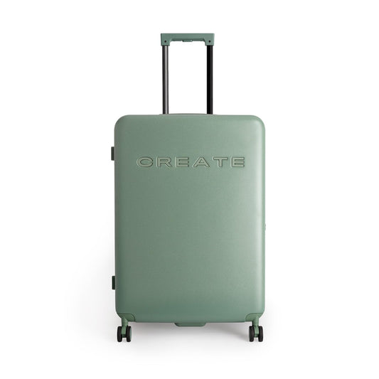 CREATE Luggage Studio/Polycarbonate Suitcase Sage Green / 47 x 27 x 66 cm / TSA Padlock, 4 Multidirectional Double Wheels, Interior Organiser, Strong and Durable Materials
