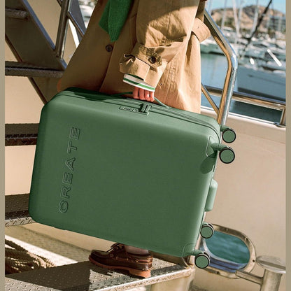 CREATE Luggage Studio/Polycarbonate Suitcase Sage Green / 47 x 27 x 66 cm / TSA Padlock, 4 Multidirectional Double Wheels, Interior Organiser, Strong and Durable Materials