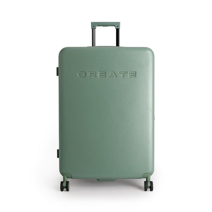 CREATE Luggage Studio/Polycarbonate Suitcase Sage Green / 53 x 31 x 76 cm / TSA Padlock, 4 Multidirectional Double Wheels, Interior Organiser, Strong and Durable Materials