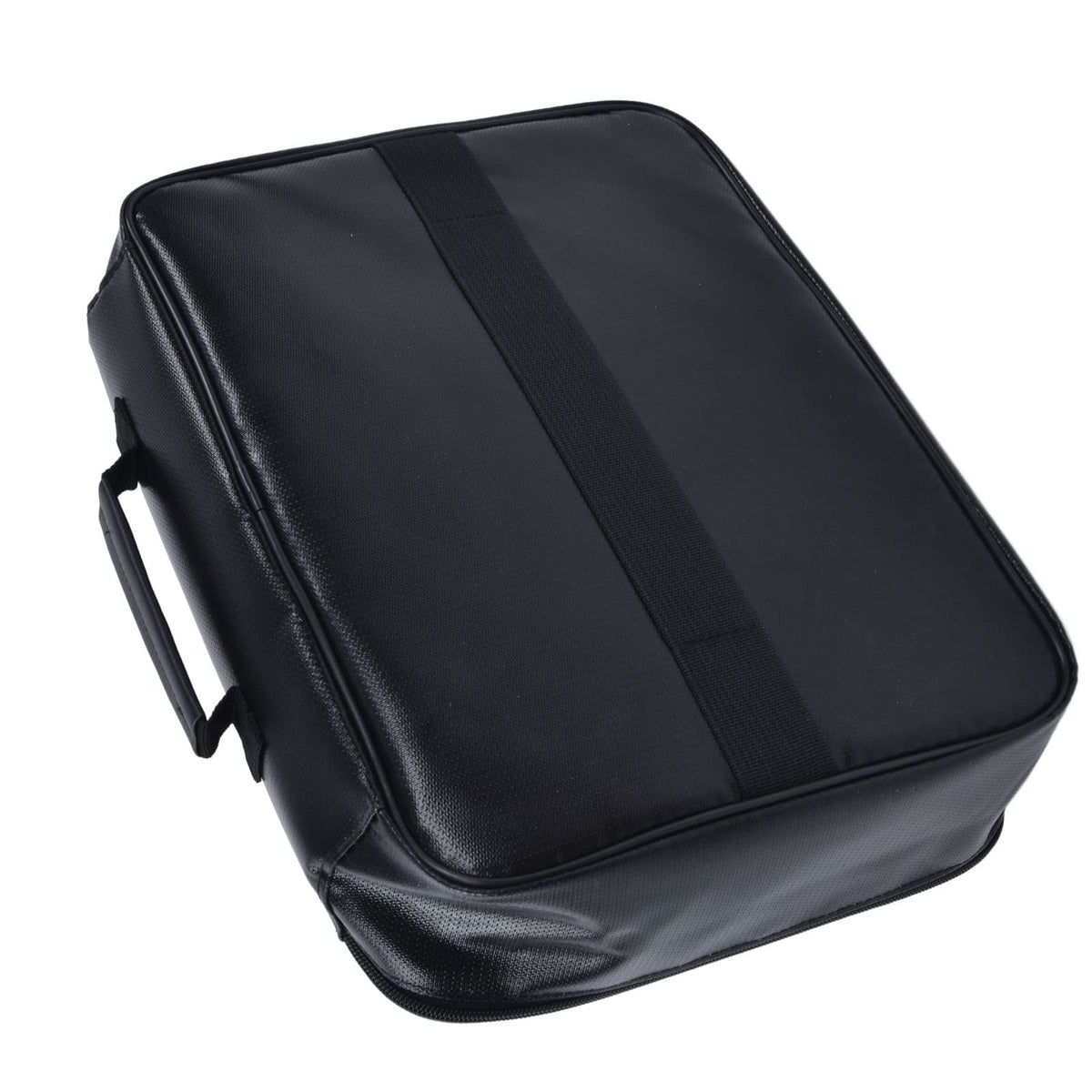 Fireproof Document Bag Large Storage Box Case with Lock for Office Home Rated IP65 Oxford Fabric Black (Black)