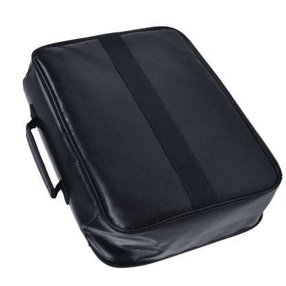 Fireproof Document Bag Large Storage Box Case with Lock for Office Home Rated IP65 Oxford Fabric Black (Black)