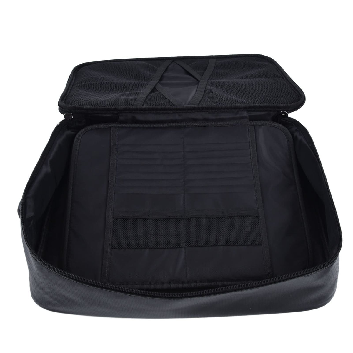 Fireproof Document Bag Large Storage Box Case with Lock for Office Home Rated IP65 Oxford Fabric Black (Black)
