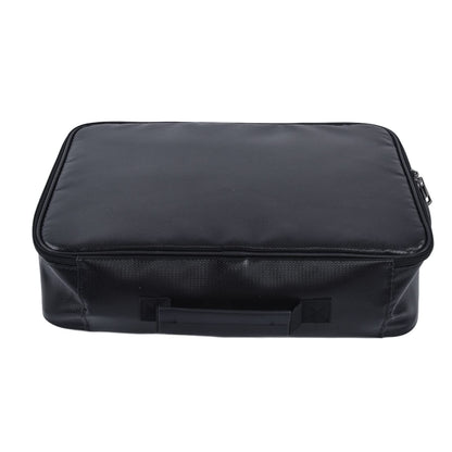Fireproof Document Bag Large Storage Box Case with Lock for Office Home Rated IP65 Oxford Fabric Black (Black)