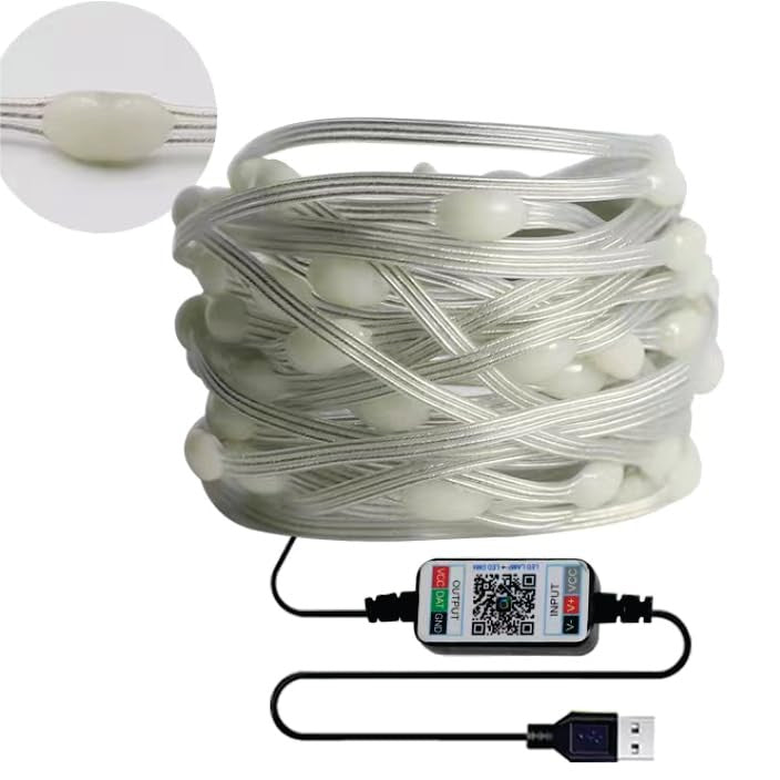 Black24 RGB LED String Lights - Smart App Controlled, 49.2 Feet