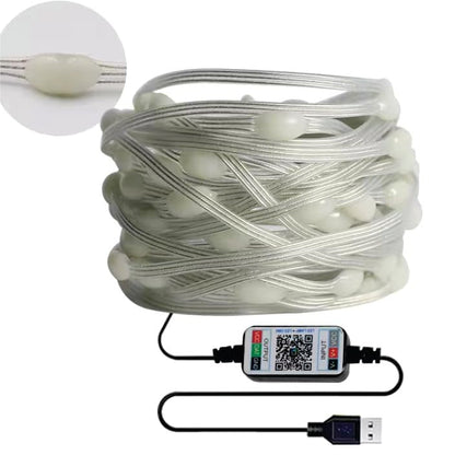 Black24 RGB LED String Lights - Smart App Controlled, 49.2 Feet