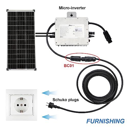 Bqweun - 5m Solar Connection Cable for Balcony Power Plant, Schuko to EU Socket