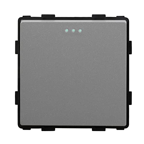 Bseed 1 Gang 3 Way Light Switch - Grey, 86mm Function Button