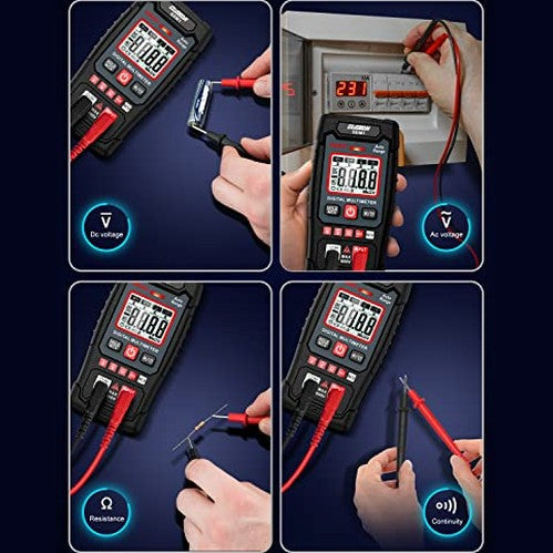 CUSBON - Digital Multimeter with AC/DC Voltage, Continuity Test & Backlit LCD