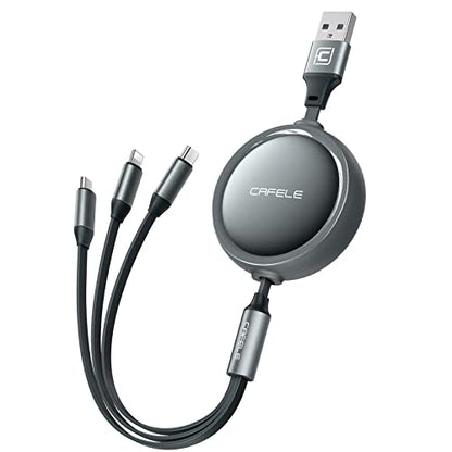 CafeLe Retractable Charging Cable - Fast 5V/3A, Universal Compatibility