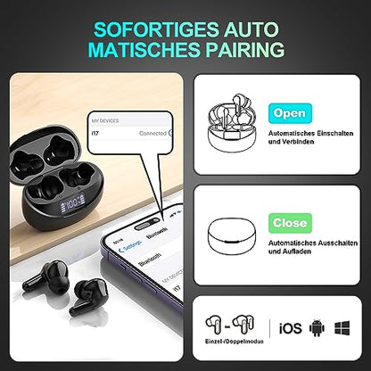 Cervanta - Bluetooth 5.3 Wireless Earbuds with Deep Bass & 35 Hours Playtime