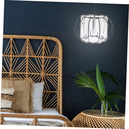 Alipis E27 Glass Lamp Shade with Iron Frame for Ceiling Light, Simple Elegant Design Suitable for Kitchen