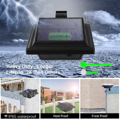 LED Solar Powered Gutter Light, White Light Outdoor Garden Landscape Pathway Yard Step Wall Stair Deck Fence Eaves