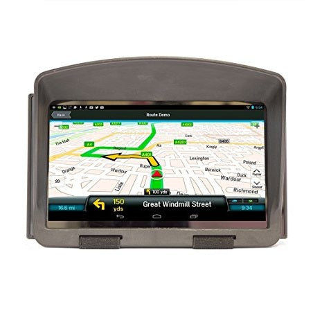 DigiCharge - 6-Inch GPS Sun Shade Visor with Anti-Glare, Strap Mount, Fits Multiple Models