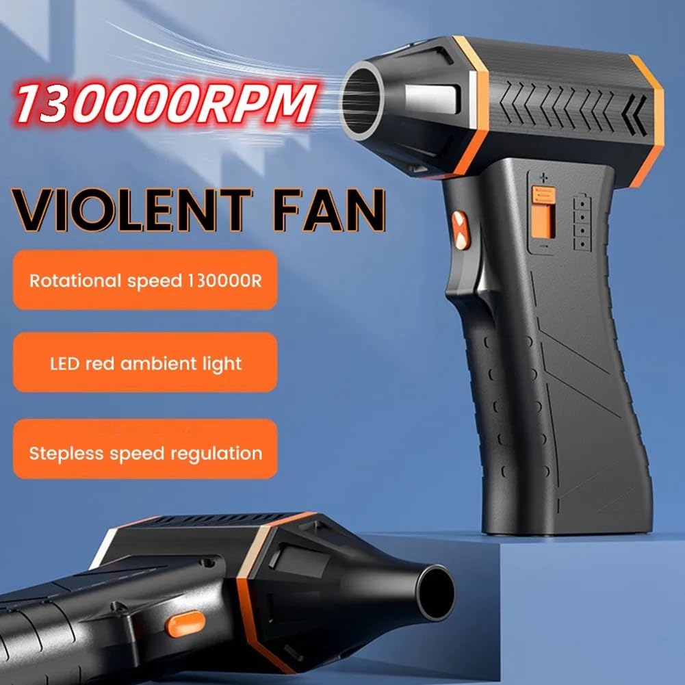 New 130000 RPM Electric Air Blower Fan Brushless Motor High-Speed Turbo Violent Fan USB Powerful Dust Blower A