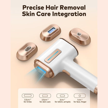 LAORICI At-Home IPL Hair Removal for Women and Men Permanent Laser Hair Removal 999900 Flashes with Ice Cooling Care Function 9 Energy Levels Hair Removal Handset for Face Bikini Line Armpit Leg Back