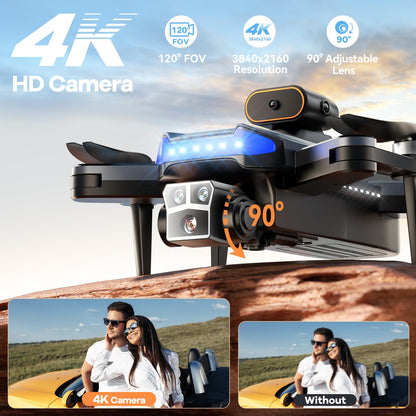 GPS Drones with 4K Camera for Adults Under 249g, P17 Drone with Brushless Motor 5G Transmission, 3 Batteries, Follow Me, Smart Return Home, Foldable FPV Drone for Long Distance