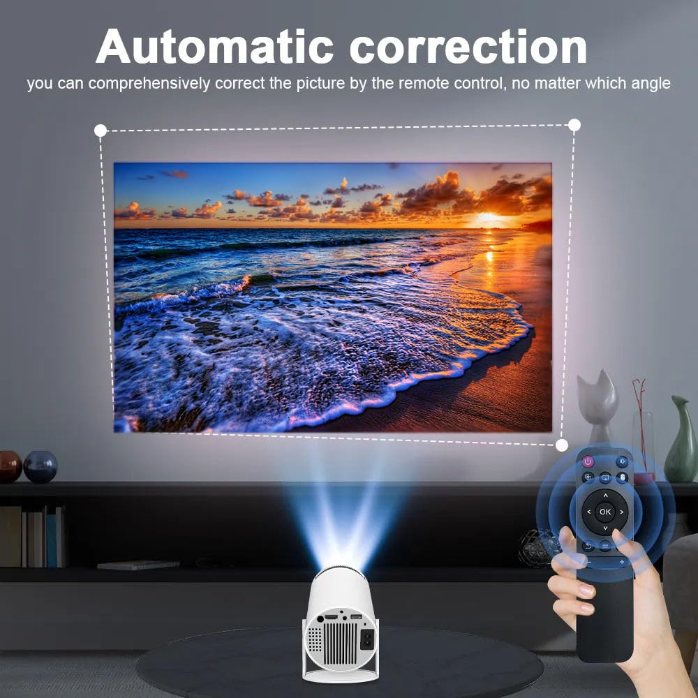 Mini video Projector true 4K support with WiFi and Bluetooth,1080P, Android 11.0 TV OS, Netflix, YouTube, HDMI, USB flash driver,iPhone and Android Phone Compatible