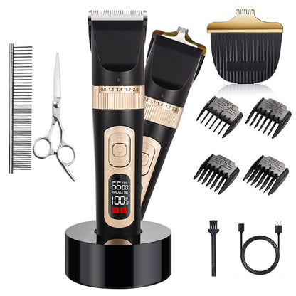 2 in 1 Dog Grooming Clippers,4-Speed Cordless Dog Clippers Low Noise, Quiet Rechargeable Dog Shaver Hair Trimmers Kit with Paw Blade,Electric Hair Clippers for Dogs Cats Pets